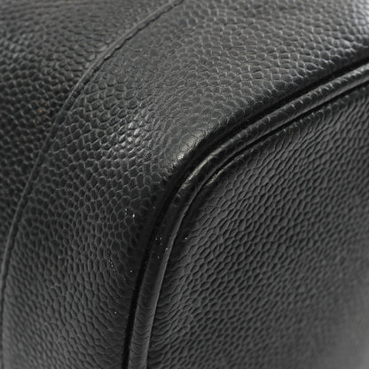 Chanel Black Coco Mark Handbag Leather Grained Calfskin A 01998