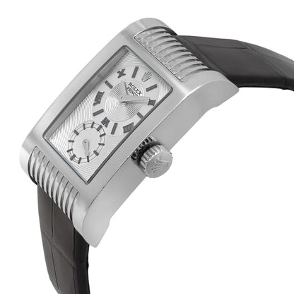 Rolex Cellini Prince 18k White Gold Silver Dial Men Hand Wind Watch 5441