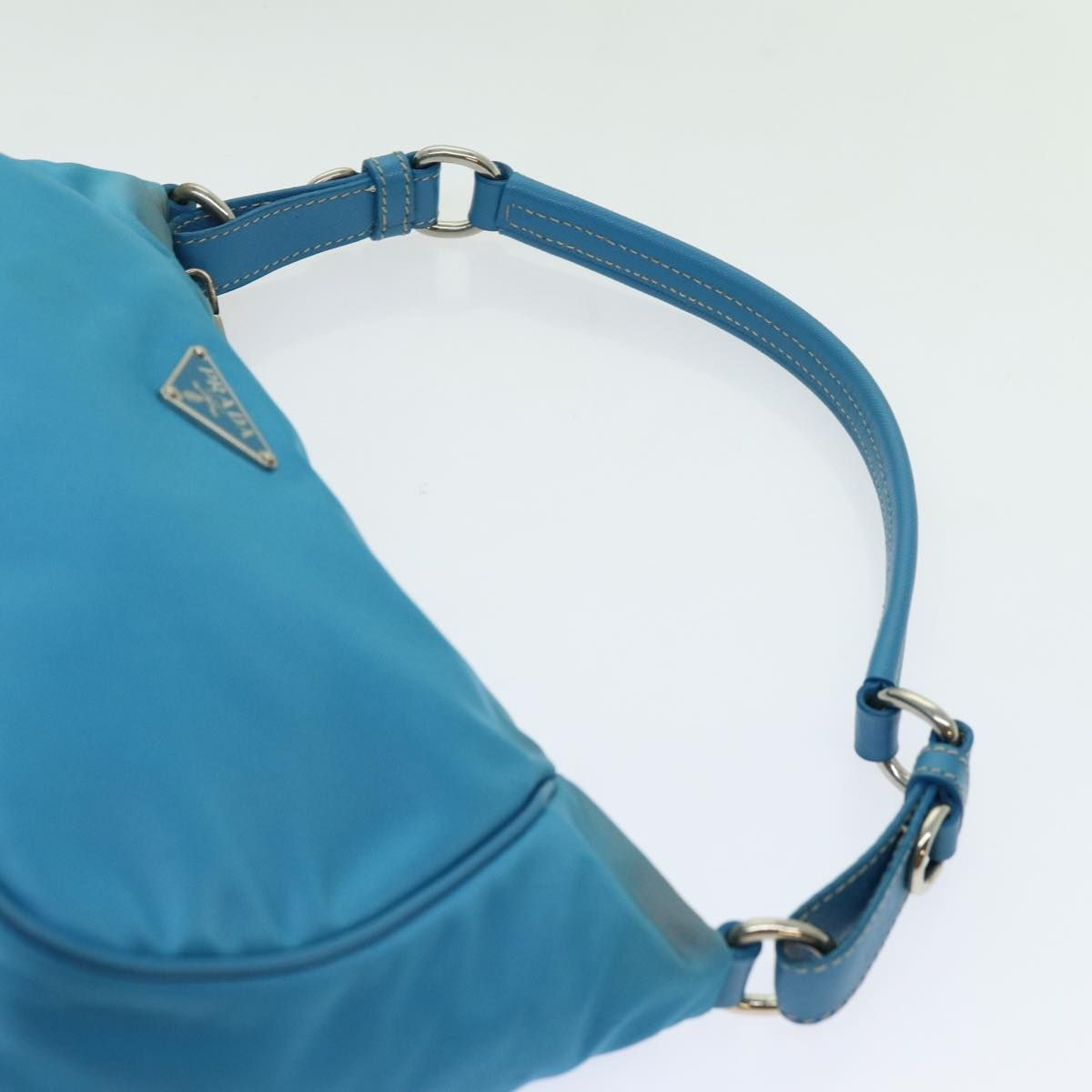 Prada Accessory Pouch Nylon Light Blue Auth