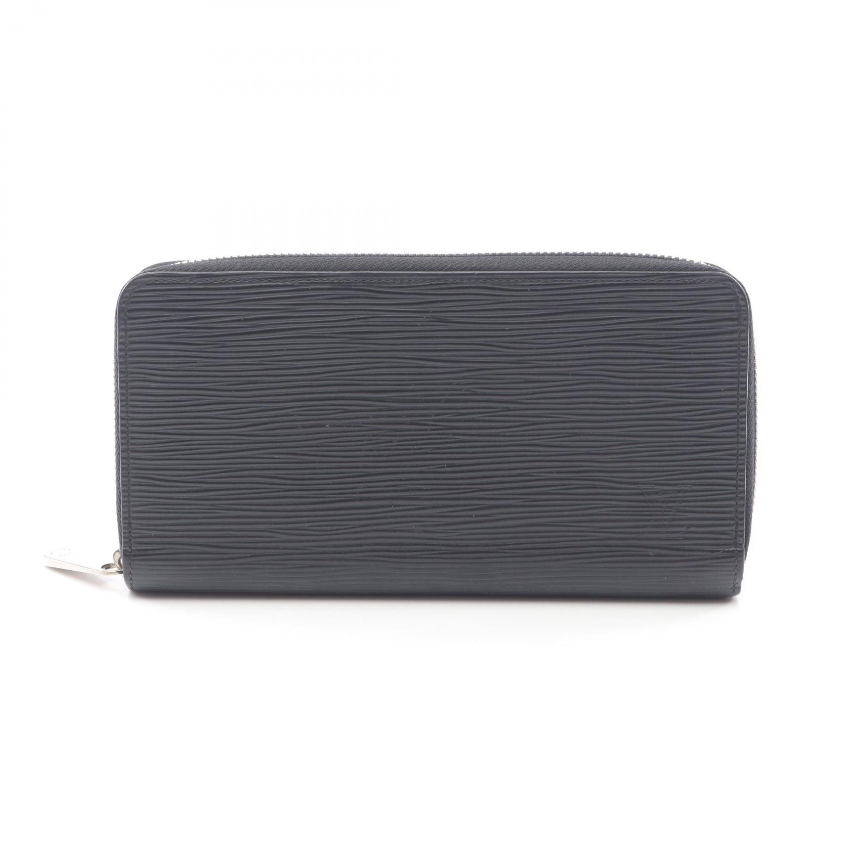 Louis Vuitton Zippy Wallet Black Around Long Wallet M 60072