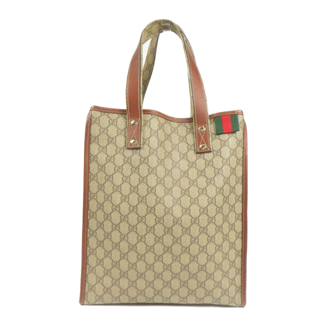 Gucci GG Plus Monogram Small Signature Web Loop Vertical Tote