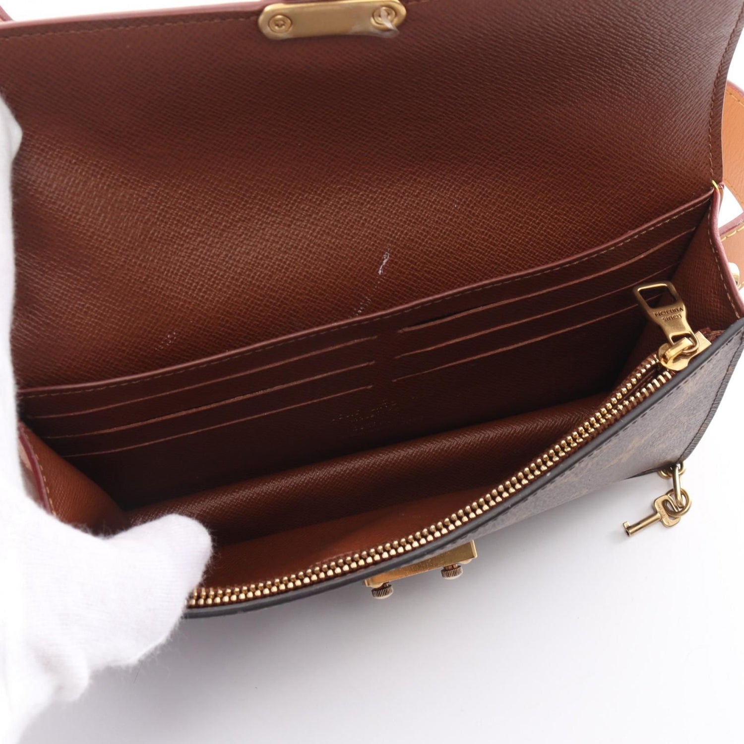 Louis Vuitton S-lock Belt Pouch Pm Monogram Brown Waist Bag Body Bag M 44667