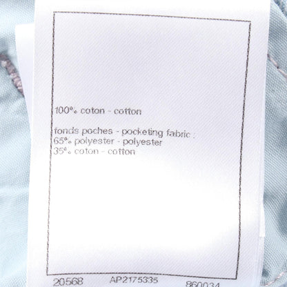 Chanel Blue Denim Pants Cotton P 76229v 68736