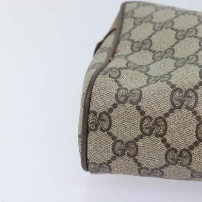 Gucci Gg Supreme Web Sherry Line Clutch Bag Pvc Beige Red 89 01 012 Auth