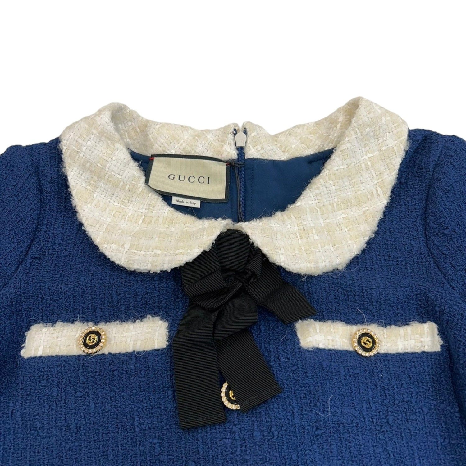 Gucci One Piece Dress Blue Cotton 576826