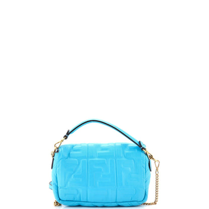 Fendi Baguette Nm Bag Zucca Embossed Leather Mini
