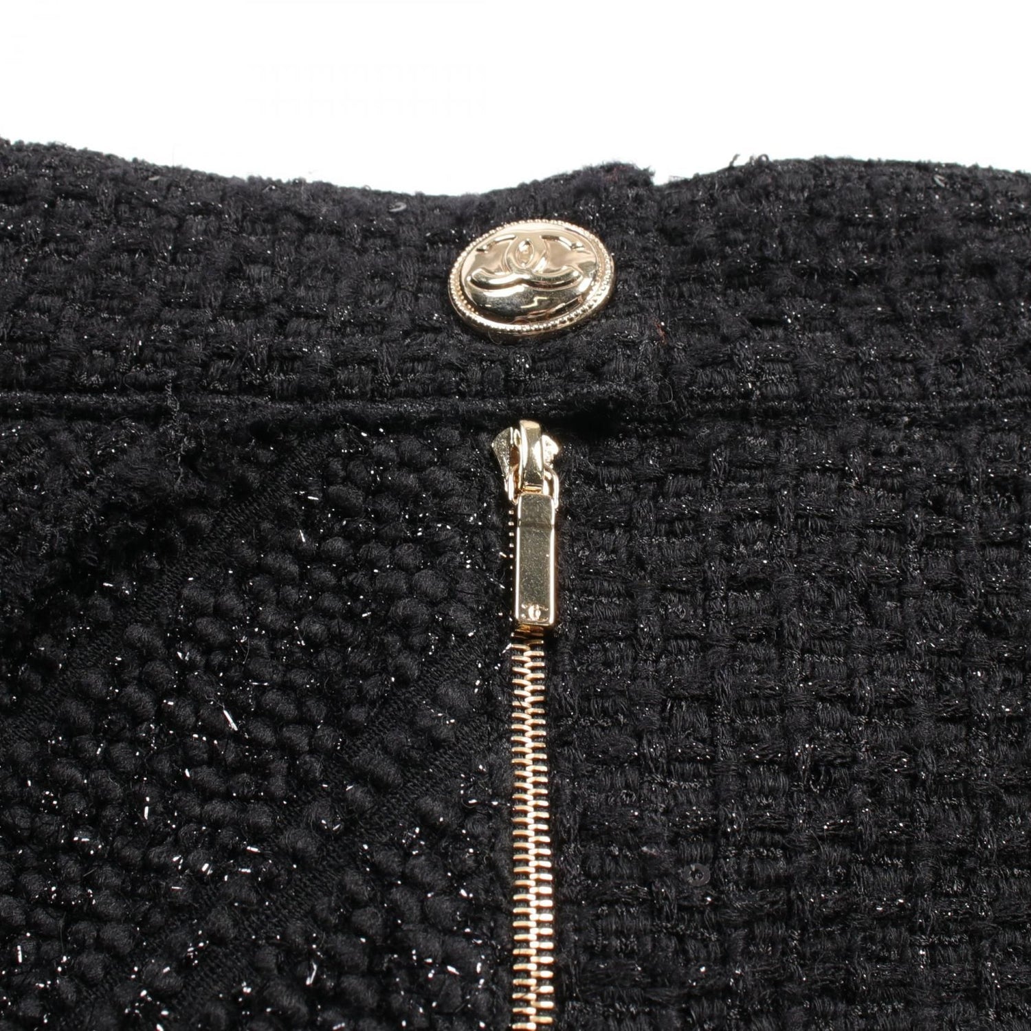 Chanel Black Skirt Wool