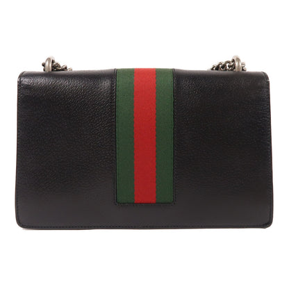 Gucci Cowhide Leather Dionysus Crossbody Back Bag Black Color Shoulder Bag Black Calfskin (cowhide) 4