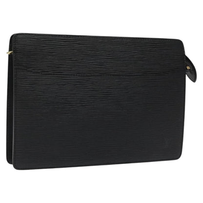 Louis Vuitton Epi Pochette Homme Clutch Bag Black Noir M 52522 Lv Auth