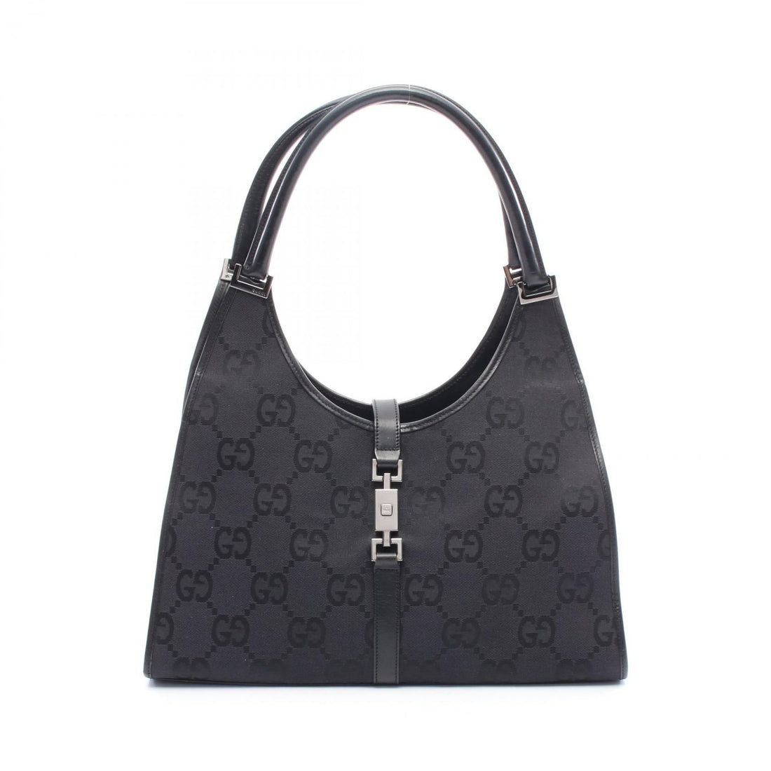 Gucci Jackie 1961 Gg Canvas Shoulder Bag Black Canvas 002 1066