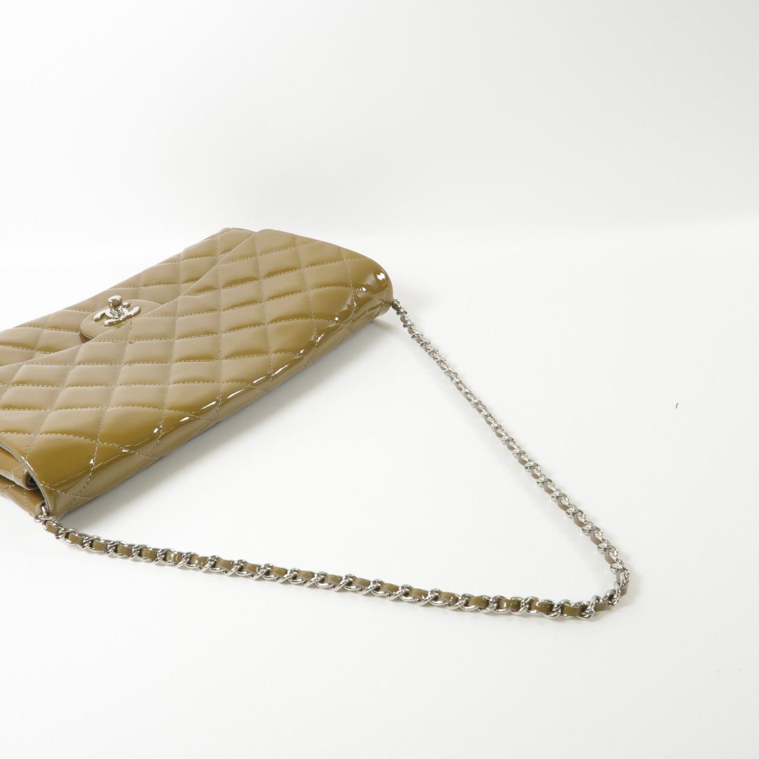 Chanel Other Lacquered Leather Shoulder Bag Silver Shoulder Bag Patent Leather