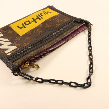 Louis Vuitton Monogram D.flat Shoulder Gold/purple Brown Purple Brown/purple Shoulder Bag M 446