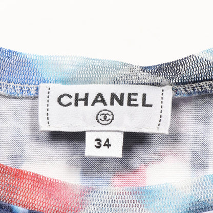 Chanel Navy White Red Coco Mark T-shirt Cotton P 53878v 40338