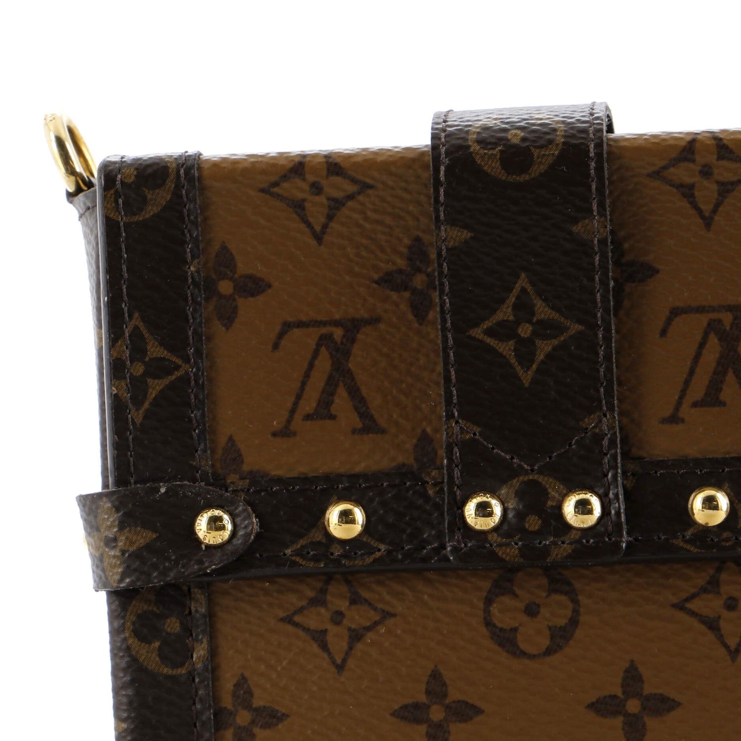 Louis Vuitton Vertical Trunk Pochette Reverse Monogram Canvas