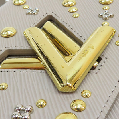 Louis Vuitton Twist Mm Rockstud Shoulder Bag Epi Leather Milktea M 24043