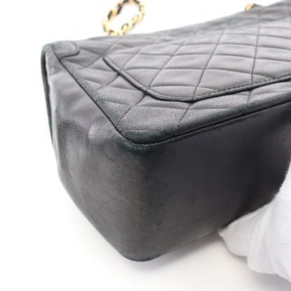 Chanel Black Matelasse Shoulder Bag Lambskin (sheep Leather) A 01113
