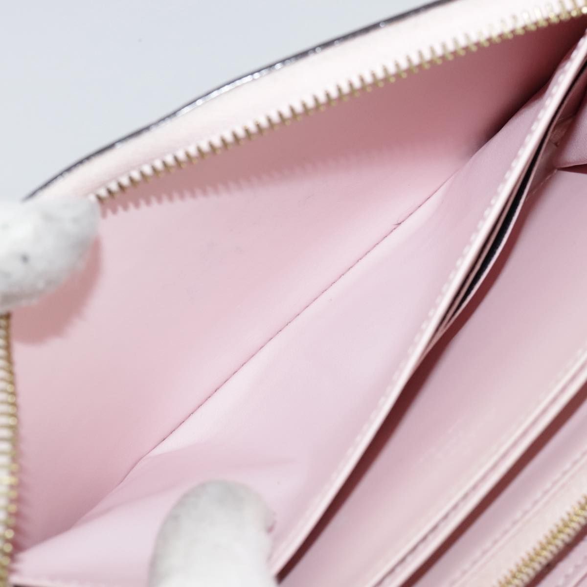 Louis Vuitton Vernis Zippy Wallet Rose Valerine M 93522 Lv Auth