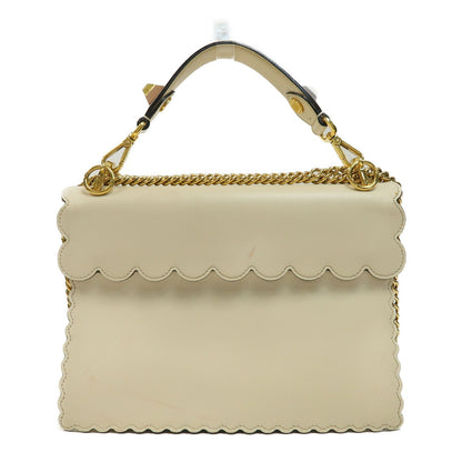 Fendi Vitello Liberty Scalloped Studded Kan I Shoulder Bag