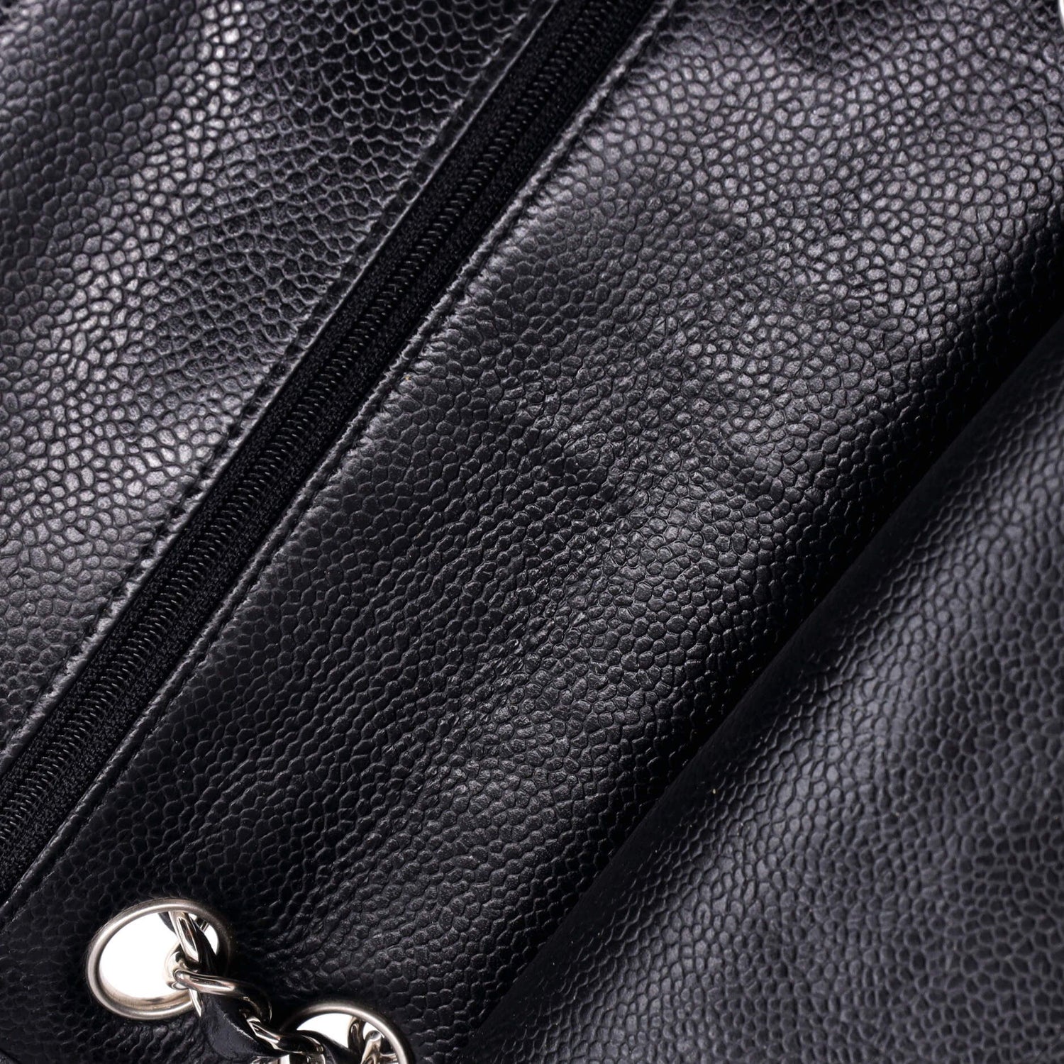 Chanel Classic Double Flap Bag Quilted Caviar Medium