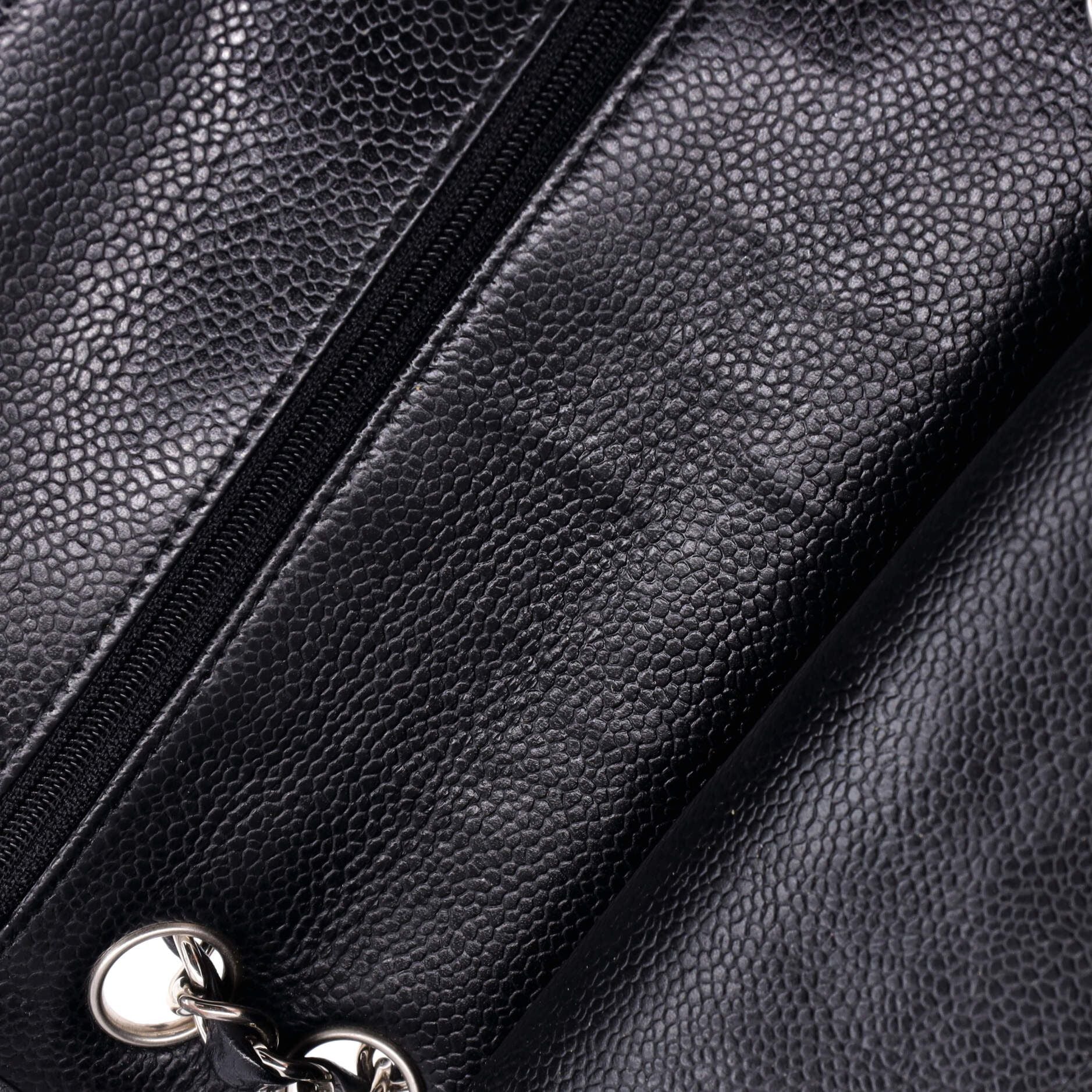 Chanel Classic Double Flap Bag Quilted Caviar Medium