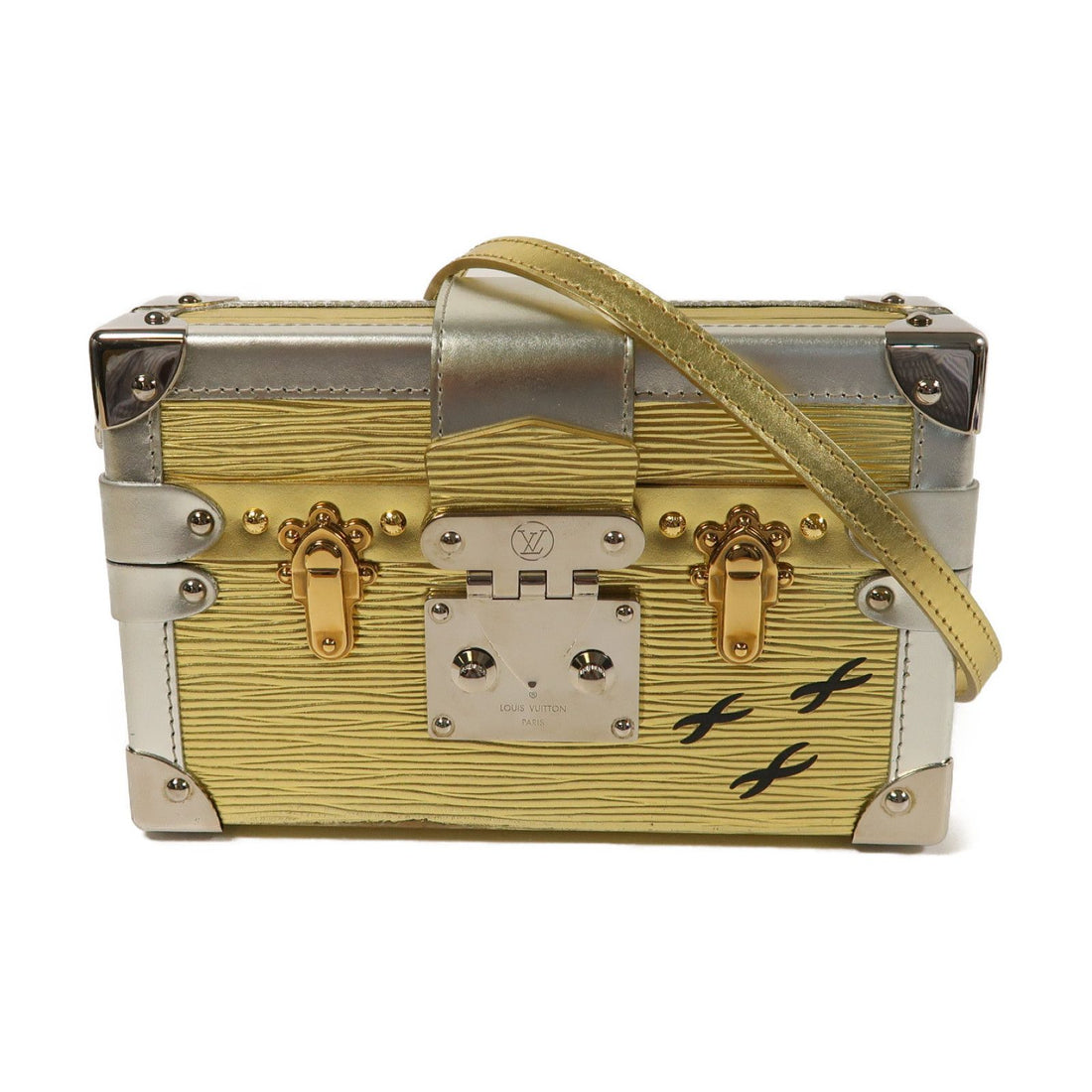 Louis Vuitton Epi/kinpu Petite Malle Kinpaku/ginpaku Shoulder Back Bag Golden Gold Shoulder Bag M 50017