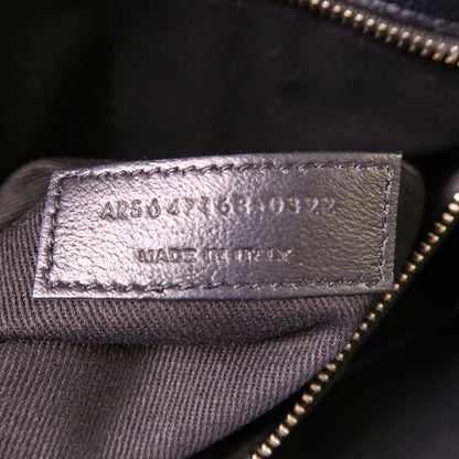 Saint Laurent Cowhide Leather Hand Bag Black Calfskin (cowhide) Ars 647168