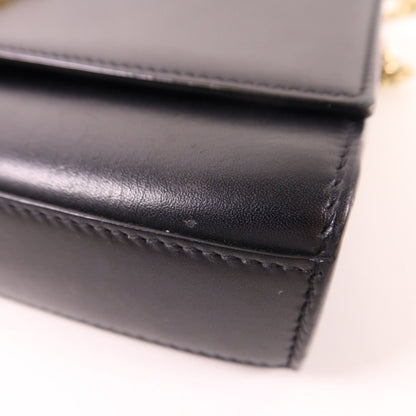 Saint Laurent Cowhide Leather Shoulder Bag Black Calfskin (cowhide) 470428