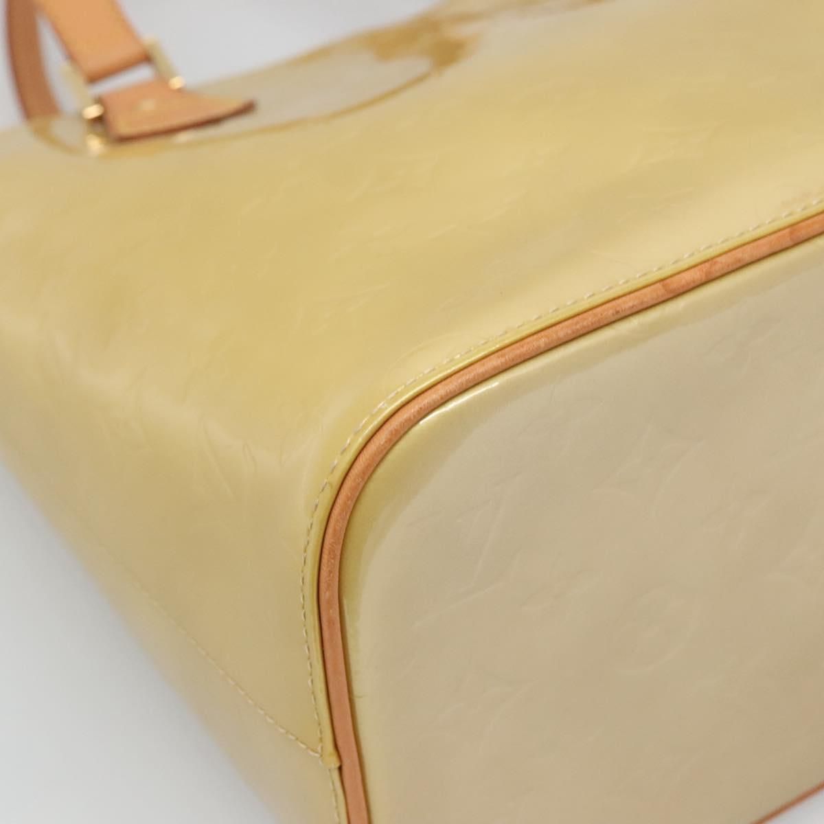 Louis Vuitton Vernis Houston Hand Bag Beige M 91004 Lv Auth