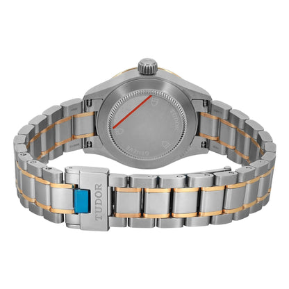 Tudor Style 28 18k Yellow Gold Steel Silver Dial Ladies Watch 12103-0002