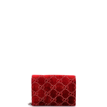 Gucci Dionysus Chain Wallet Gg Velvet Small