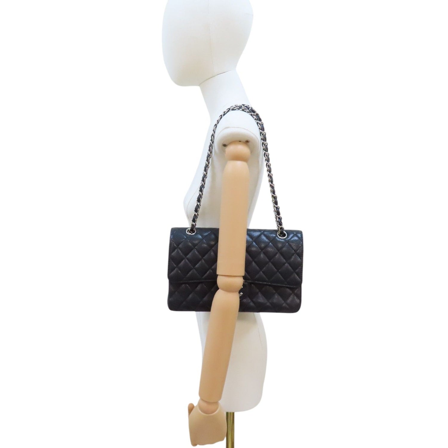 Chanel Matelasse Coco 25 Chain Shoulder Bag Calfskin Black Silver (no Card)