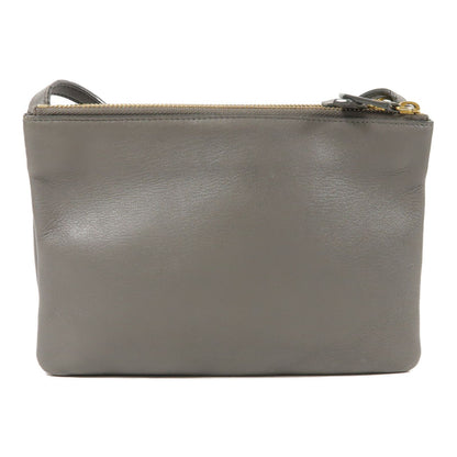 Celine Sheepskin Leather Trio Shoulder Bag Gray Grey Lambskin (sheep Leather)