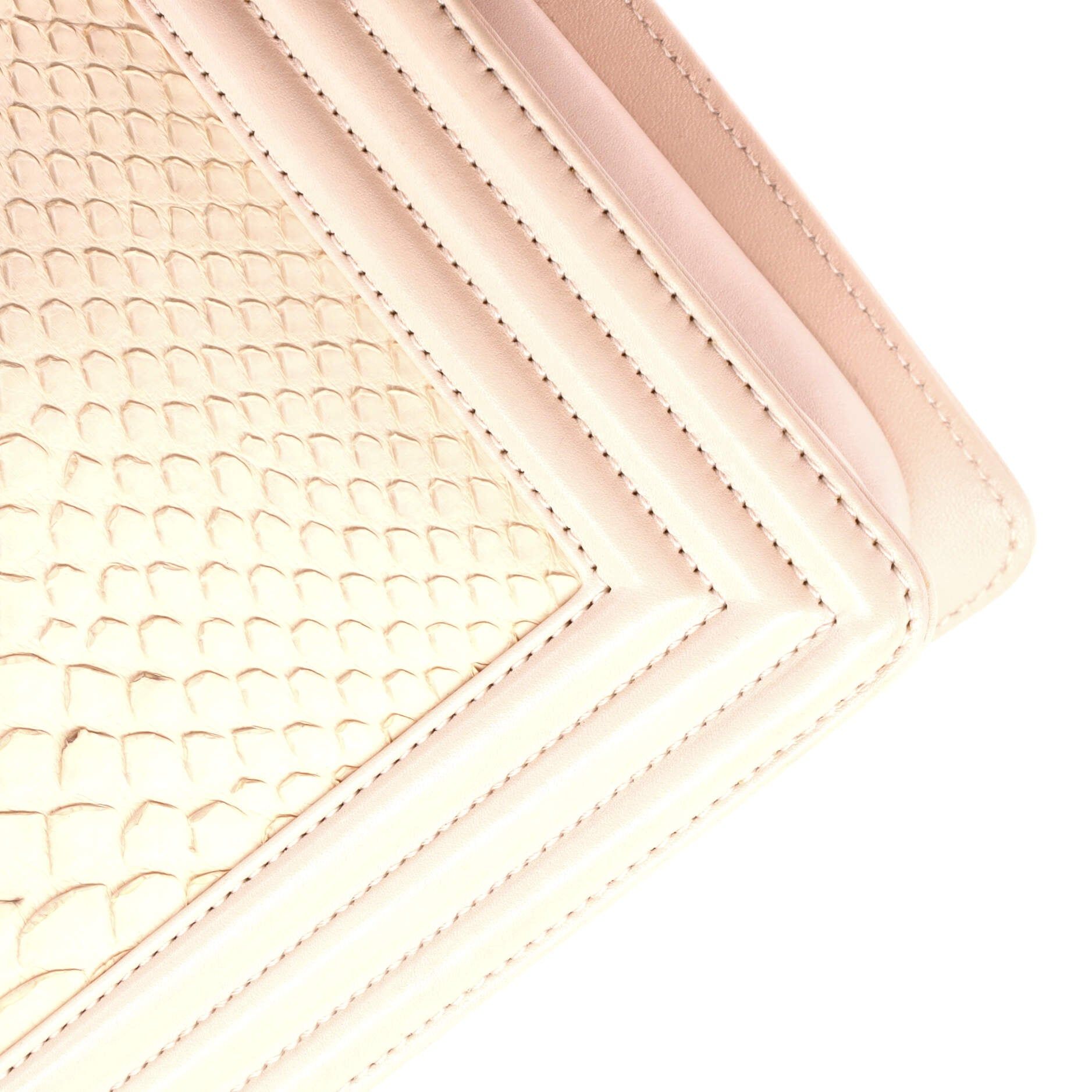 Chanel Boy Flap Bag Python Old Medium