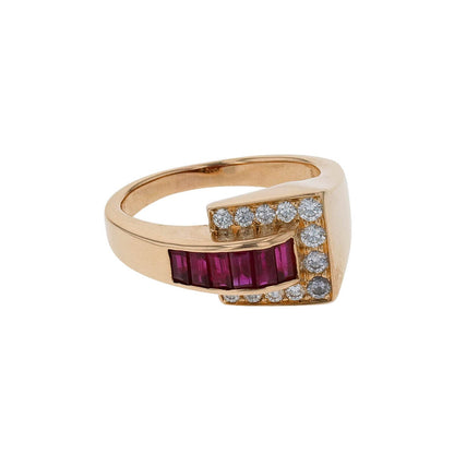 Oscar Heyman rubies, diamonds and gold ring