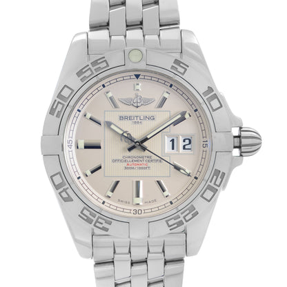Breitling Galactic 41 Steel Silver Dial Automatic Mens Watch A49350L2/G699-366A
