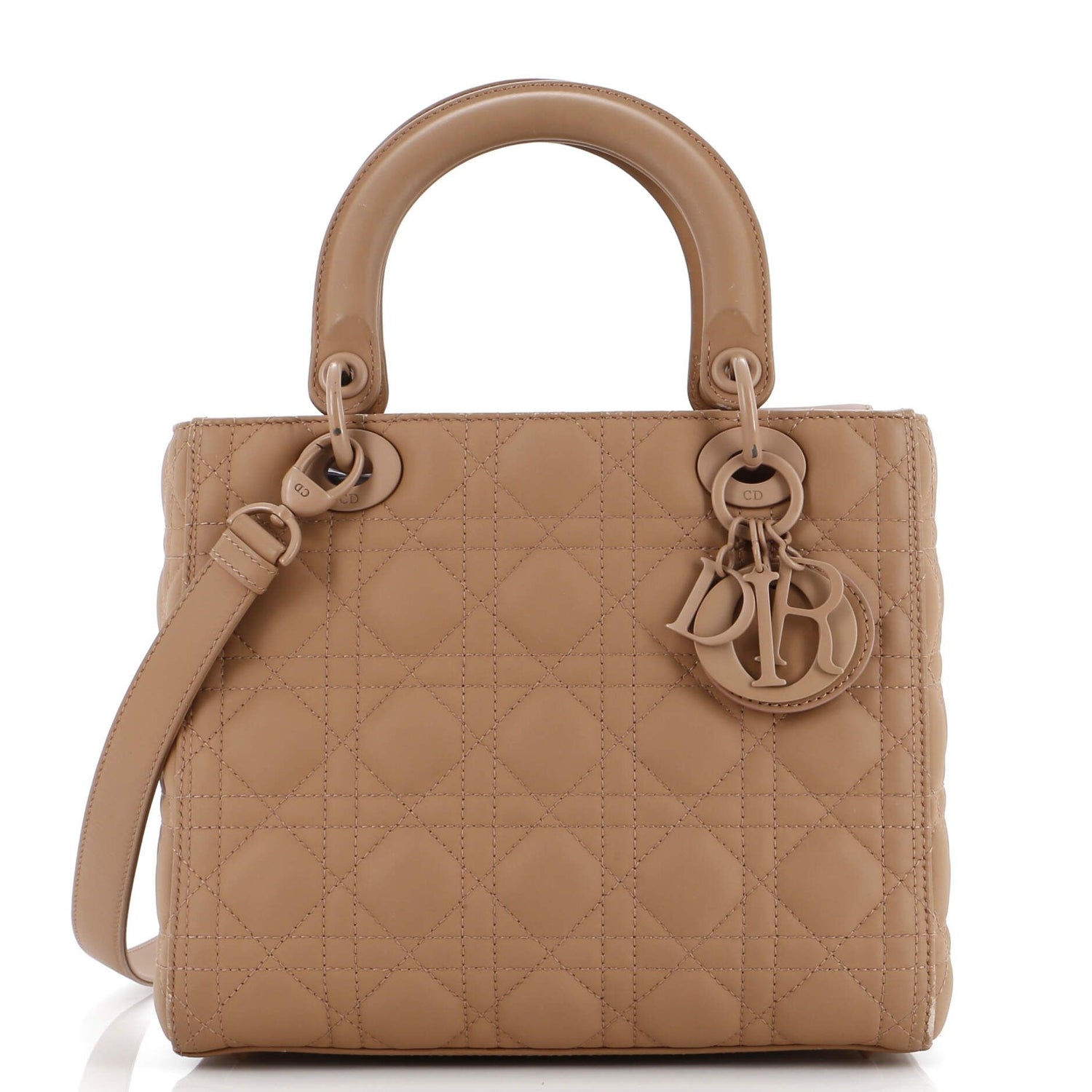 Christian Dior Ultra Matte Supple Lady Dior Bag Cannage Studded Lambskin Medium