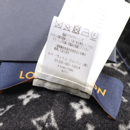 Louis Vuitton Hooded Cape Monogram Poncho Rm 223w Qwe Wool Silk Black