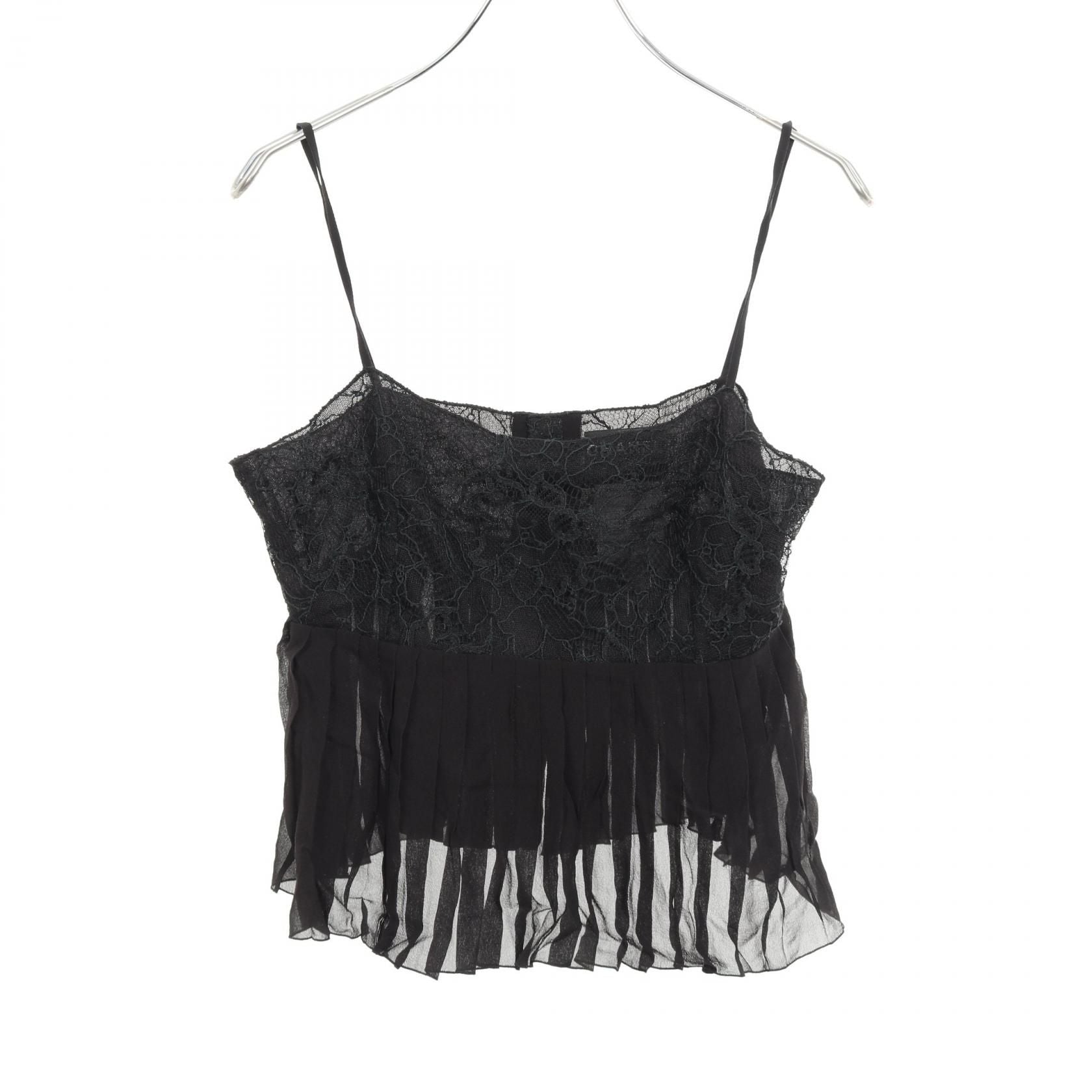 Chanel Black Race Camisole Silk P 22096w 03225