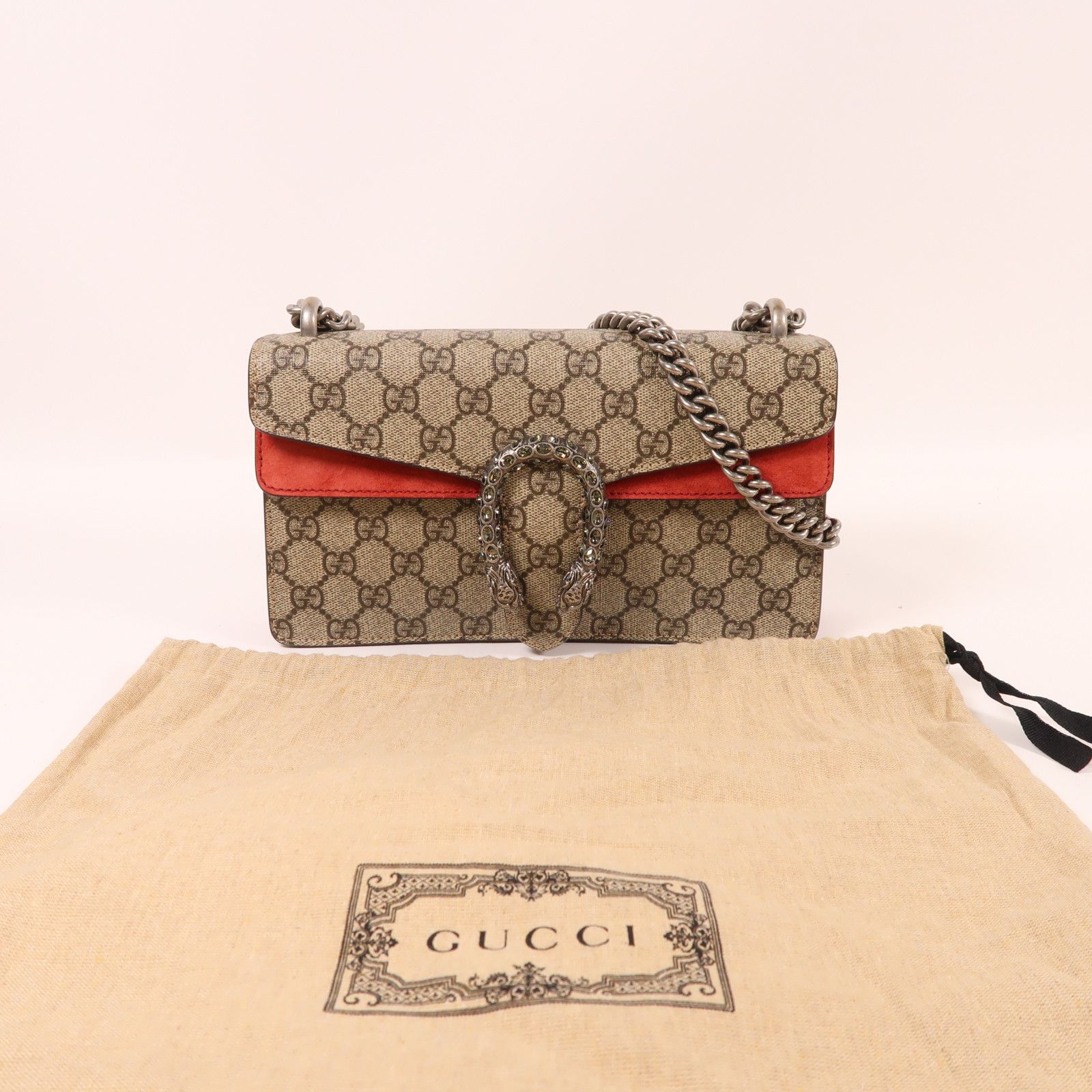 Gucci Small Dionysus Shoulder Bag 499623, GG Supreme
