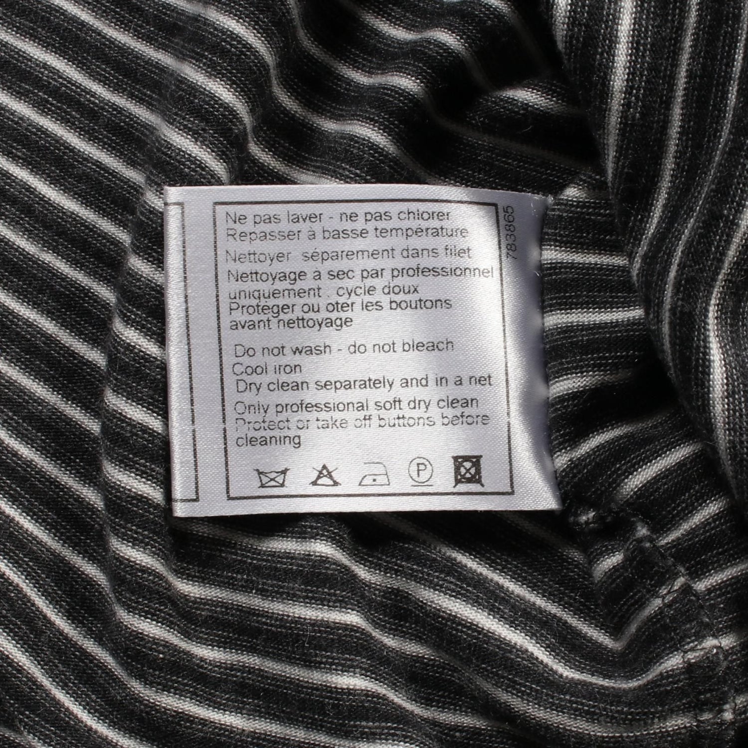 Chanel Black White T-shirt Cotton Nylon P 34294k 00963