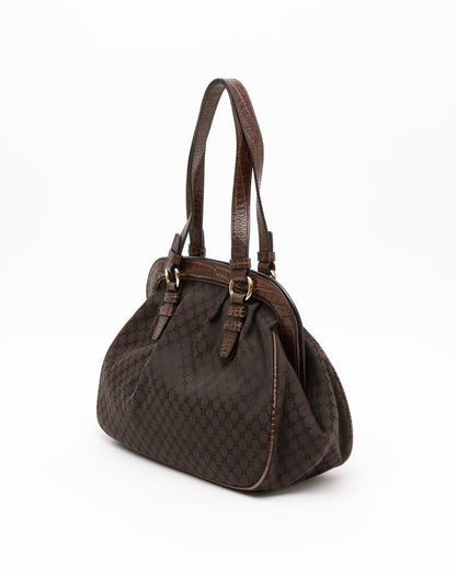 Celine Triomphe Croc Tassel Bag