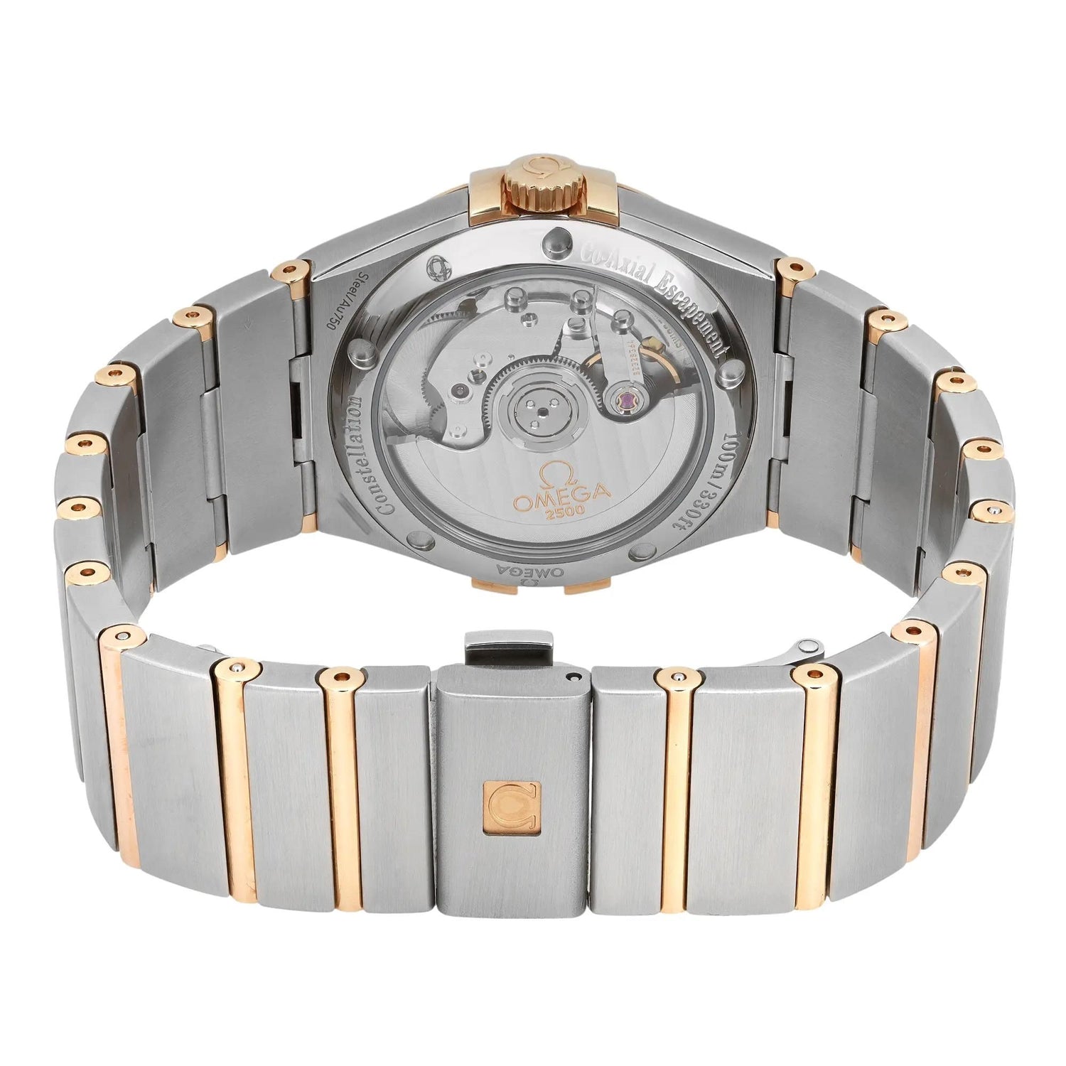 Omega Constellation 18K Yellow Gold Siver Dial Unisex Watch 123.20.35.20.02.006