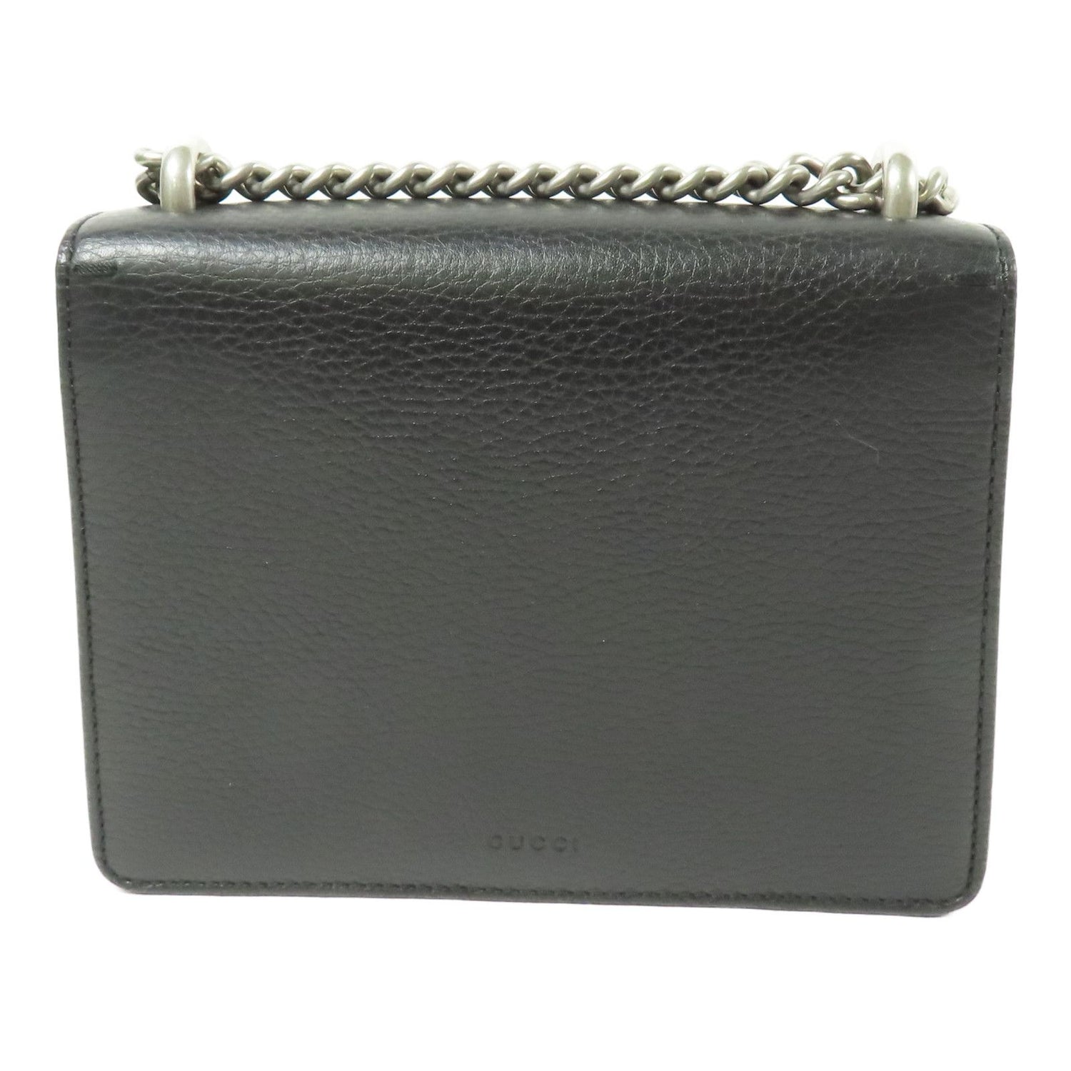 Gucci Cowhide Leather Dionysus Silver Shoulder Bag Black Calfskin (cowhide) 421970 Caogn 8176