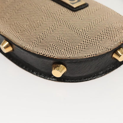 Fendi Zucca Canvas Accessory Pouch Beige Gold Auth