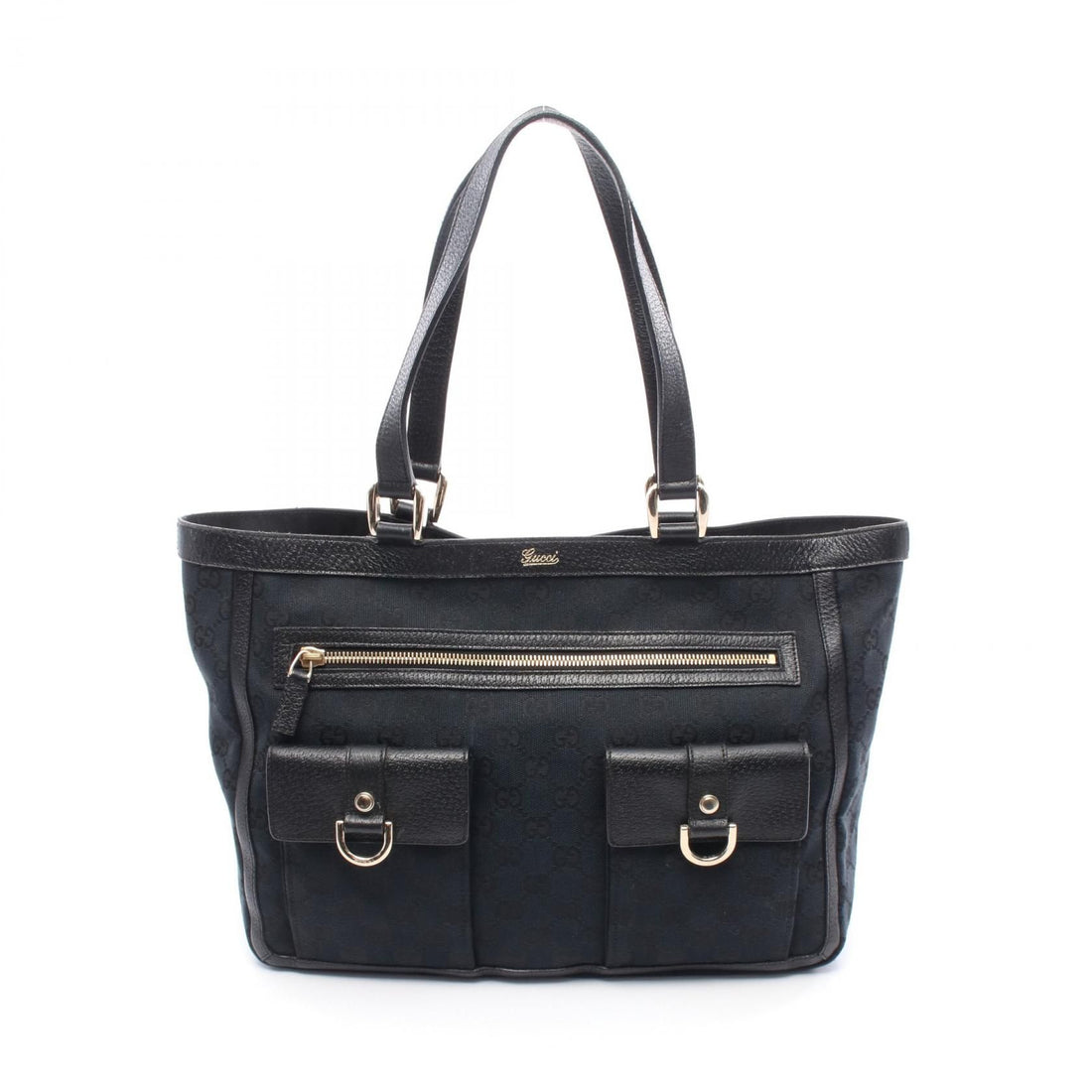 Gucci Abbey Gg Canvas Tote Bag Black Canvas 146247