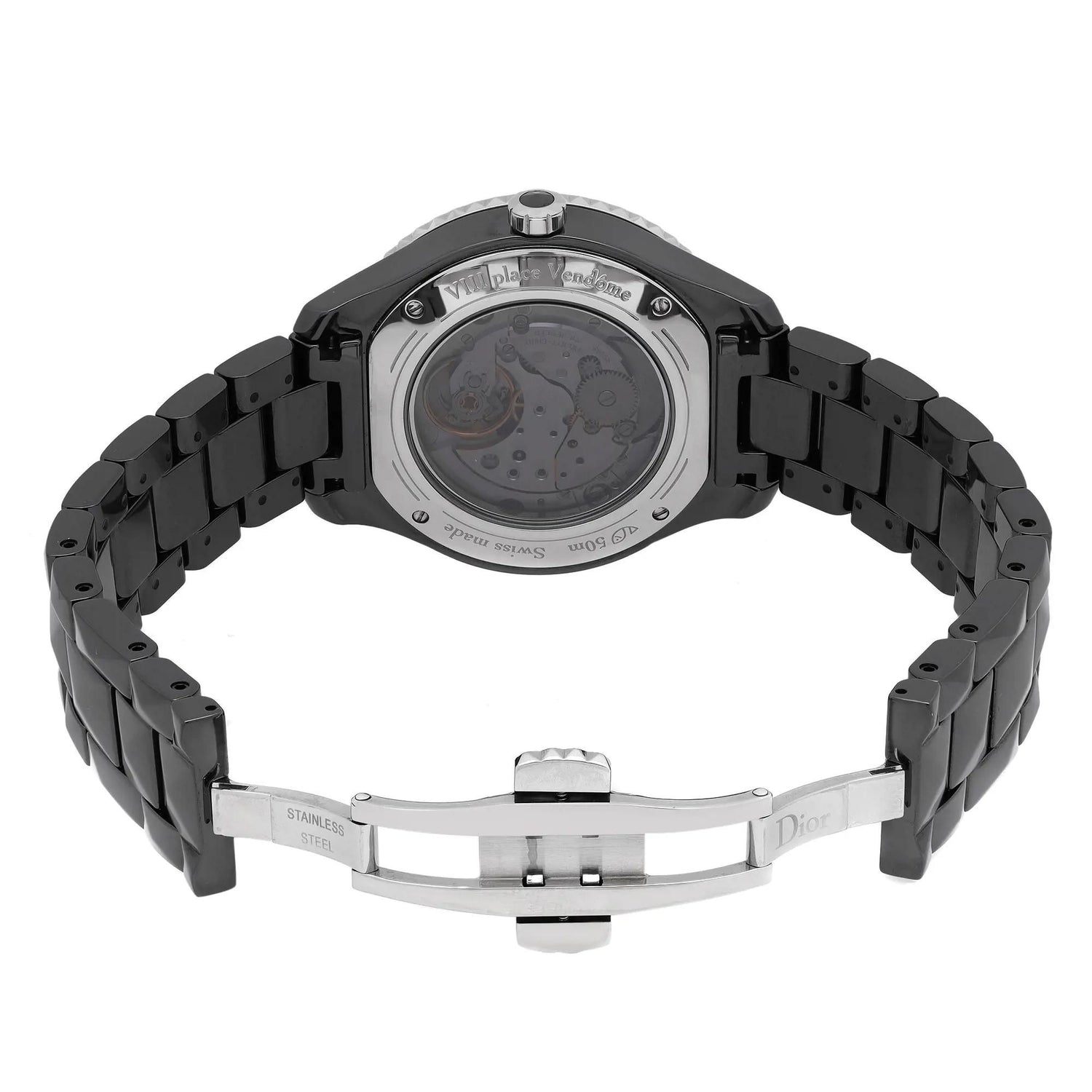 Christian Dior VIII Grand Bal 38mm Ceramic Diamond Black Dial Watch CD124BE3C001