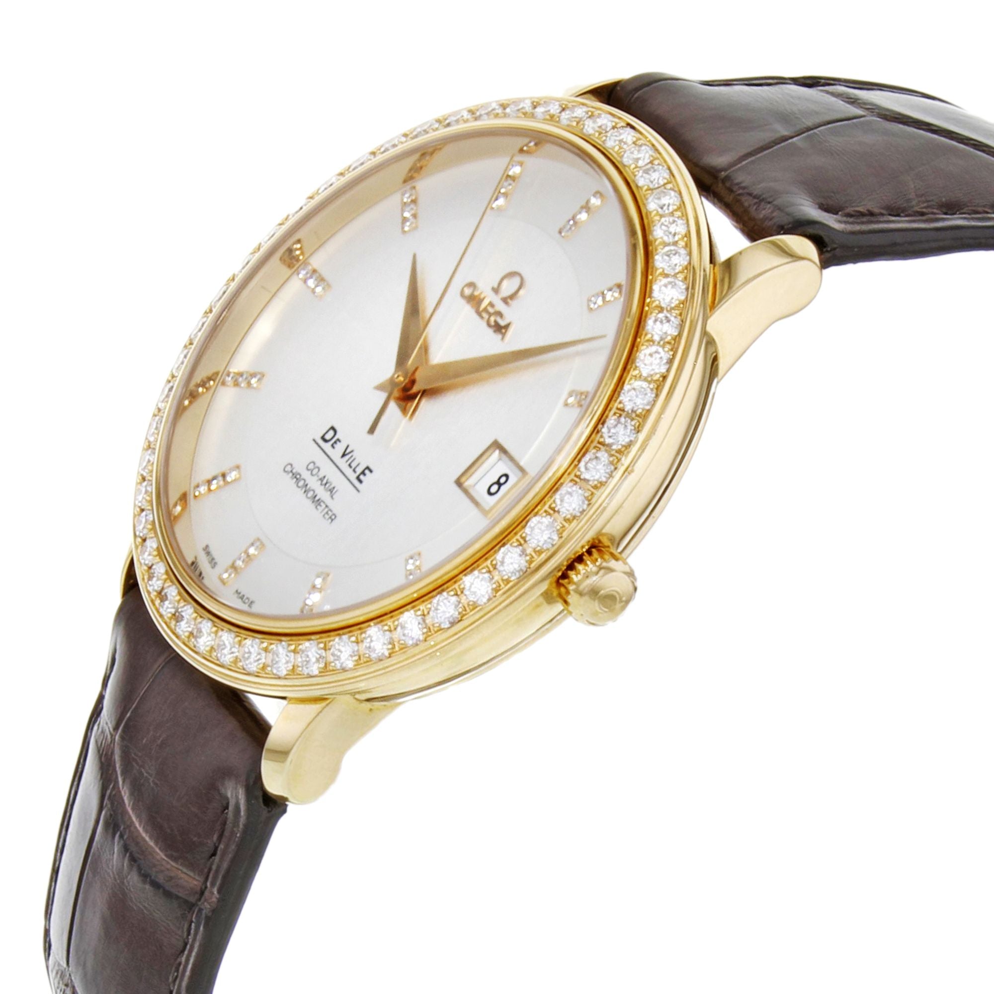 Omega Deville Prestige 18K Rose Gold Automatic Mens Watch 413.58.37.20.52.001