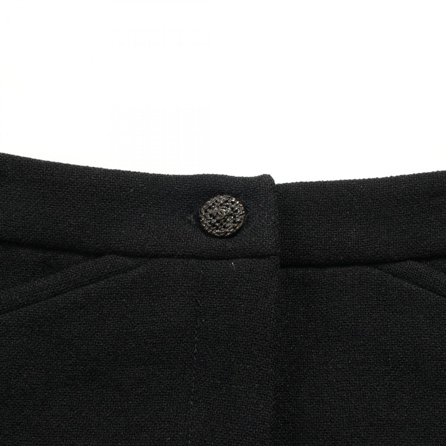 Chanel Black Skirt Wool P 44341v 32650