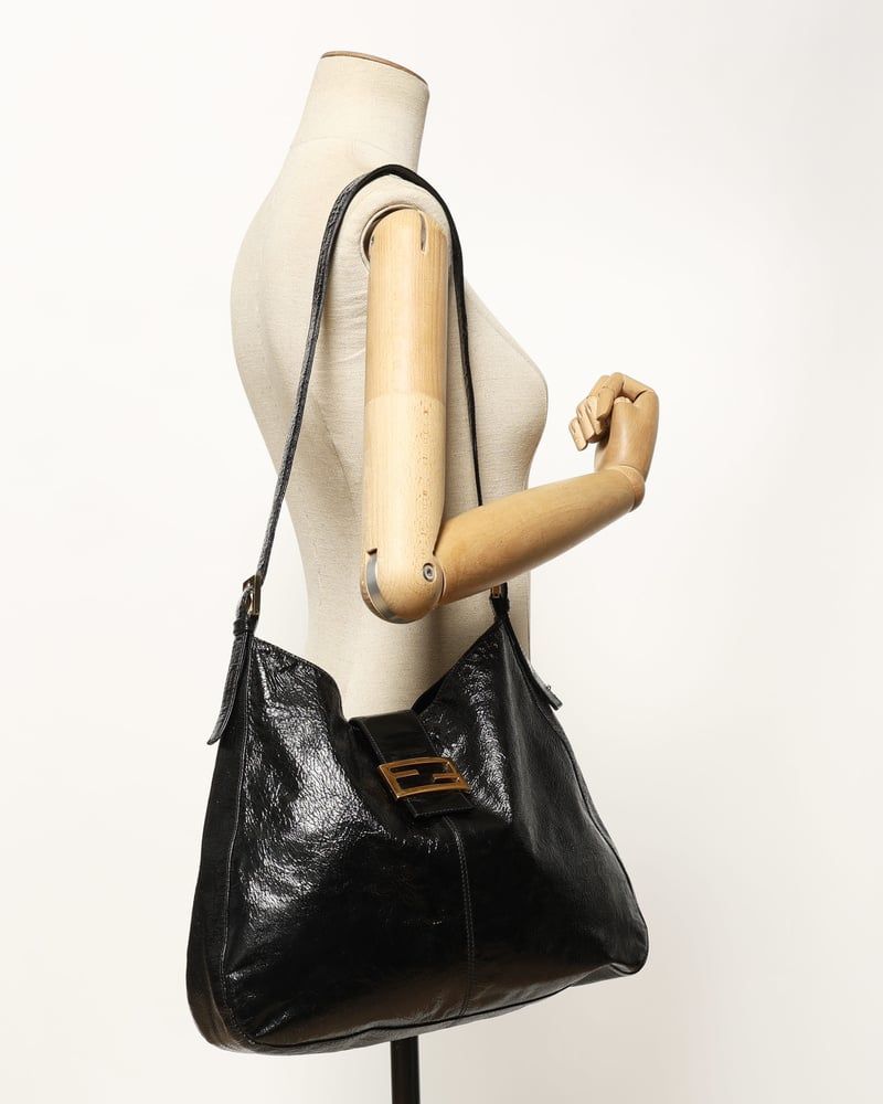Fendi Patent FF Shoulder Bag