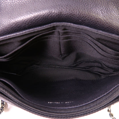 Chanel Black Cowhide Leather Shoulder Bag Calfskin (cowhide)